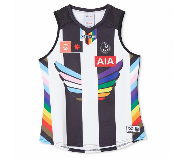 Collingwood Magpies 2023 Mens Season 8 AFLW Pride Guernsey