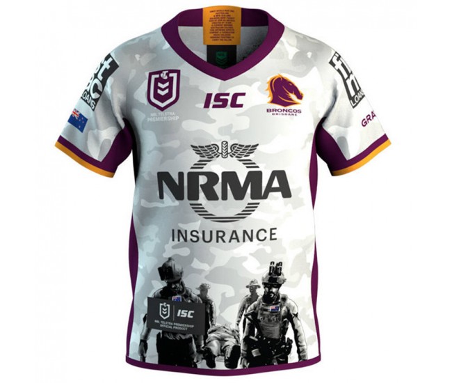 Brisbane Broncos 2019 Men's ANZAC Jersey
