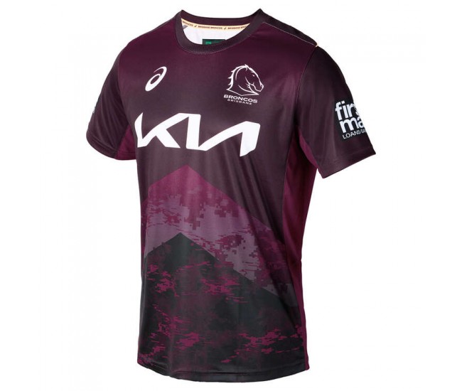 Brisbane Broncos 2024 Mens Maroon Training Tee