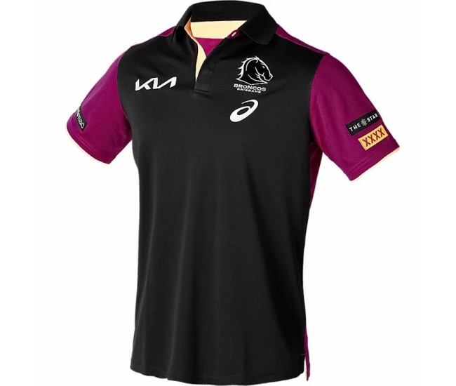 Brisbane Broncos 2024 Mens Media Polo