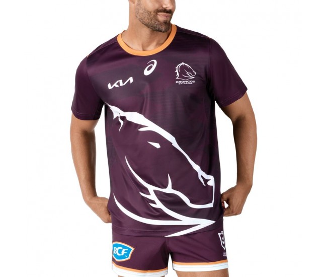 Brisbane Broncos 2024 Mens Run Out Training Tee