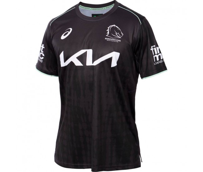 Brisbane Broncos 2025 Mens Black Training Tee