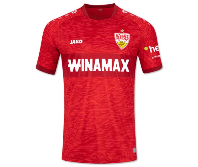 VfB Stuttgart Mens Red Away Jersey 2023-24