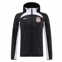 Corinthians Mens Black Windrunner Football Jacket 2022-23