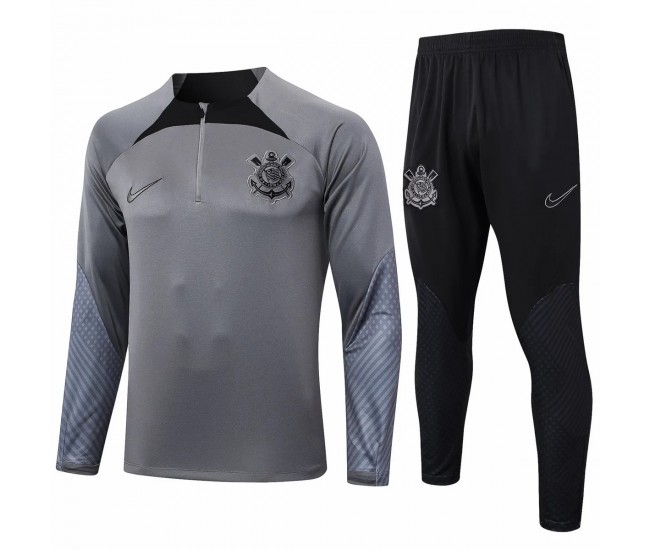 Corinthians Grey Mens Training Technical Football Tracksuit 2024-25