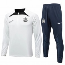Corinthians Mens White Training Technical Football Tracksuit 2024-25