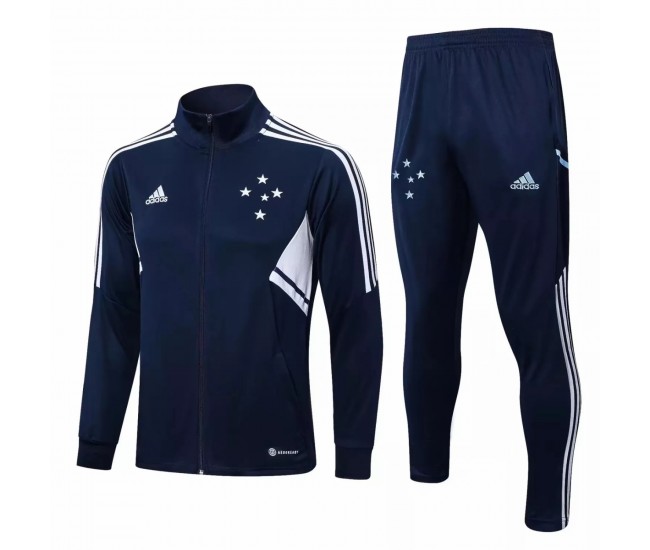 Cruzeiro Navy Training Presentation Football Tracksuit 2022-23