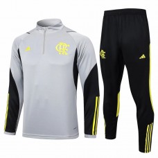 CR Flamengo Mens Gray Training Technical Football Tracksuit 2024-25