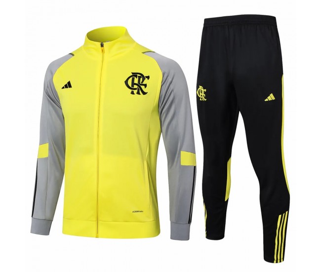 CR Flamengo Mens Yellow Training Presentation Football Tracksuit 2024-25