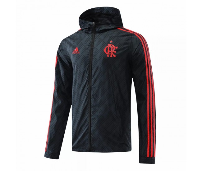 Flamengo Black Windbreaker Football Jacket 2022