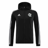 Flamengo Mens Windrunner Full Zip Hooded Jacket Black 23-24