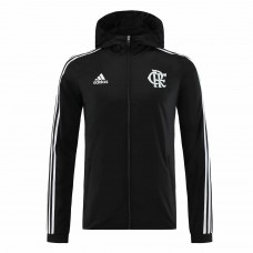 Flamengo Mens Windrunner Full Zip Hooded Jacket Black 23-24