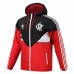 Flamengo Mens Windrunner Full Zip Hooded Jacket Red 23-24