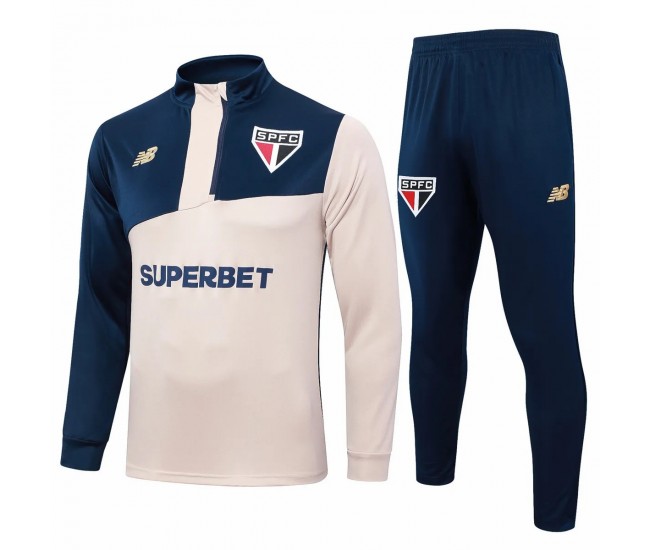 São Paulo Mens Training Technical Football Tracksuit 2024-25