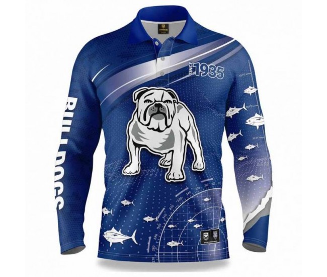 NRL Bulldogs 2022 Men's Fishfinder Fishing Shirt