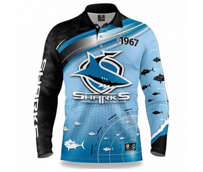 Cronulla Sharks 2022 Mens Fishfinder Fishing Shirt
