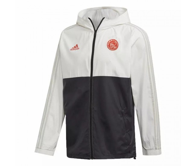AJAX All Weather Windrunner Jacket White Black 2020 2021