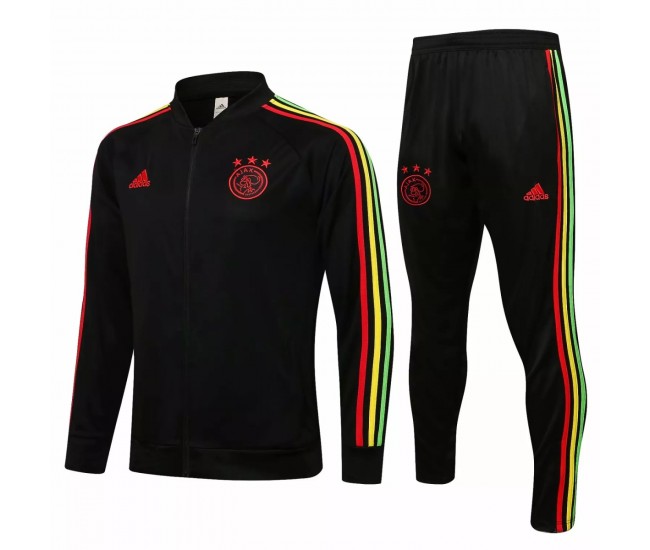 Ajax Amsterdam Black Training Presentation Football Tracksuit 2021-22