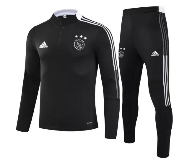 Ajax Amsterdam Black Training Technical Football Tracksuit 2021-22