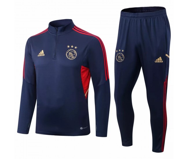 Ajax Amsterdam Navy Training Technical Football Tracksuit 2022-23