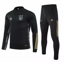 AJAX TRAINING SWEAT SOCCER TRACKSUIT 2020 2021 Black