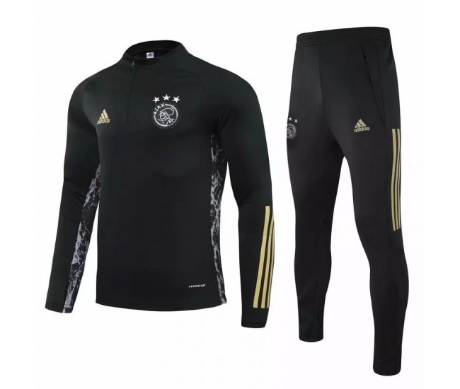 AJAX TRAINING SWEAT SOCCER TRACKSUIT 2020 2021 Black