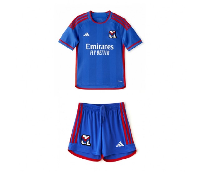Olympique Lyonnais Kids Away Kit 2023-24