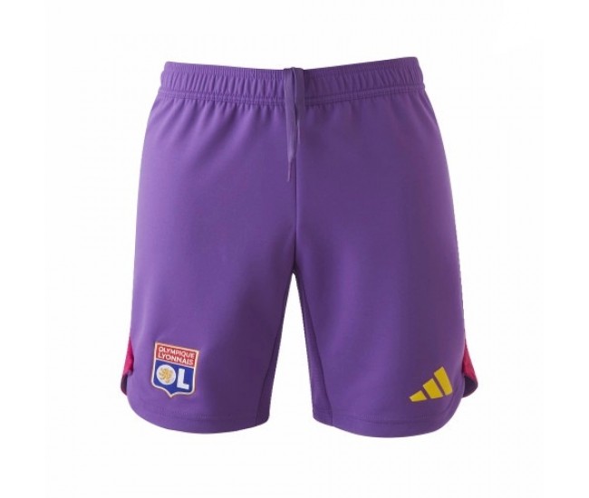 Olympique Lyonnais Men's Purple Goalkeeper Shorts 2023-24