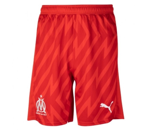 Olympique de Marseille Men's Red Goalkeeper Shorts 2023-24