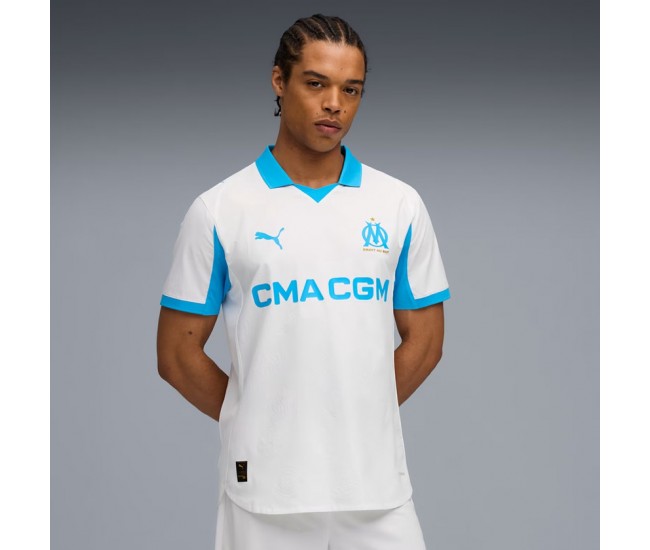 Olympique de Marseille Men's Home Authentic Jersey 25-26