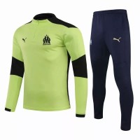 Olympique Marseille Training Technical Soccer Tracksuit Yellow 2020 2021
