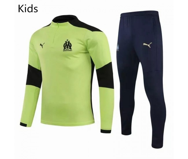 Olympique Marseille Training Technical Soccer Tracksuit Yellow Kids 2020 2021 Olympique Marseille Training Technical Soccer Tracksuit Yellow Kids 2020 2021