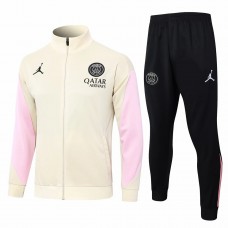 PSG Jordan Mens Beige Training Presentation Football Tracksuit 2024-25