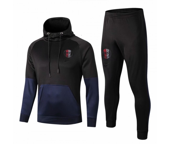 Paris Saint Germain black presentation soccer tracksuit 2019/20