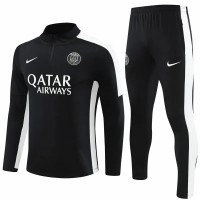 PSG Black Training Technical Football Tracksuit 23-24