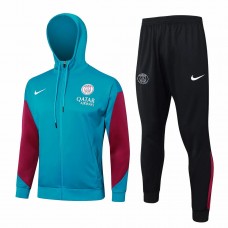 PSG Mens Blue Training Hooded Presentation Football Tracksuit 2024-25