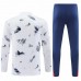 PSG Mens White Training Technical Football Tracksuit 2024-25