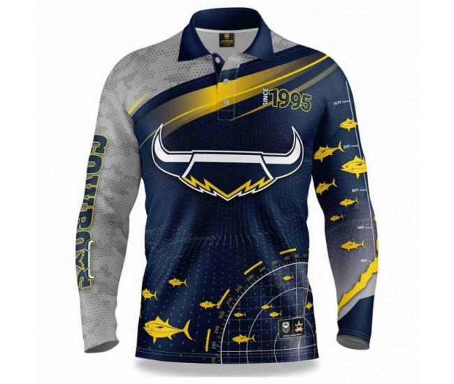 North Queensland Cowboys 2022 Mens Fishfinder Fishing Shirt