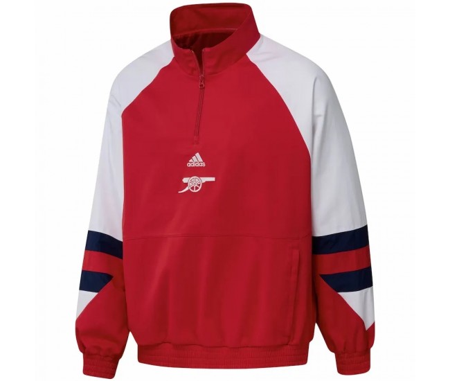 Arsenal Mens Icon Raglan Quarter Zip Top 23-24
