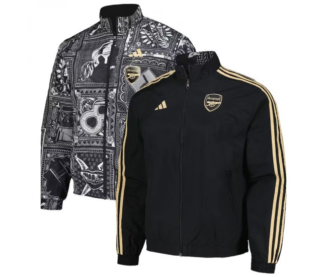 Arsenal Mens Ian Wright Anthem Reversible Full-Zip Jacket 23-24