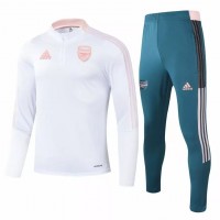 Arsenal White Training Technical Soccer Tracksuit 2021