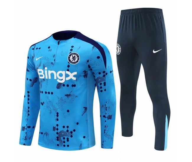 Chelsea Mens Blue Training Technical Football Tracksuit 24-25