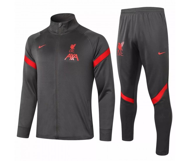 Liverpool FC Presentation Soccer Tracksuit Dark Grey 2020 2021