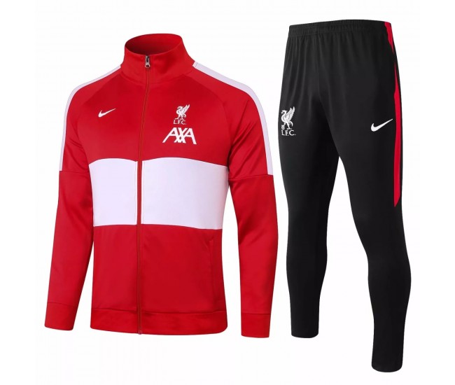 Liverpool Presentation Soccer Tracksuit Red 2020 2021