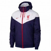 Liverpool All Weather Windrunner Jacket White Navy 2020 2021