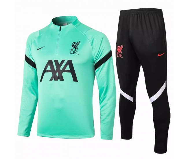 Liverpool FC Black Training Technical Soccer Tracksuit Green 2020 2021 Liverpool FC Black Training Technical Soccer Tracksuit Green 2020 2021