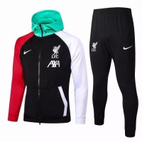 Liverpool FC Training Hooded Soccer Tracksuit Black 2021
