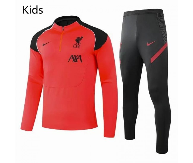 Liverpool FC Training Technical Soccer Tracksuit Orange Kids 2020 2021 Liverpool FC Training Technical Soccer Tracksuit Orange Kids 2020 2021