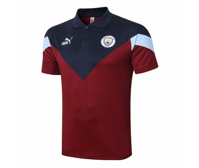 Manchester City FC Icon Red Polo Shirt 2020