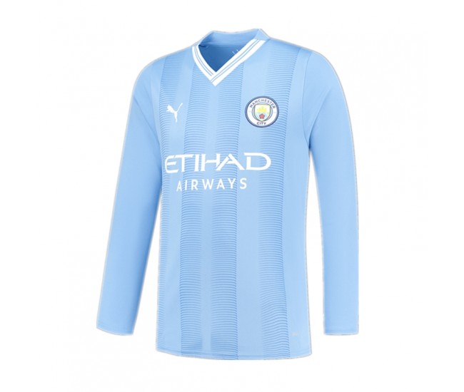 Manchester City Men's Long Sleeve Home Jersey 23-24